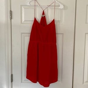 Madewell silk statement red dress, Size 8